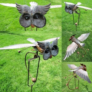Bird Garden Ornament Wind-Responsive Weather-Resistant Stabilizing Stake