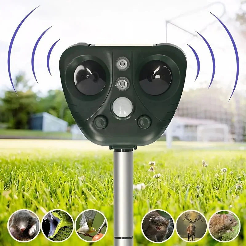 Bird Repeller Solar-Powered Ultrasonic Flashing Light