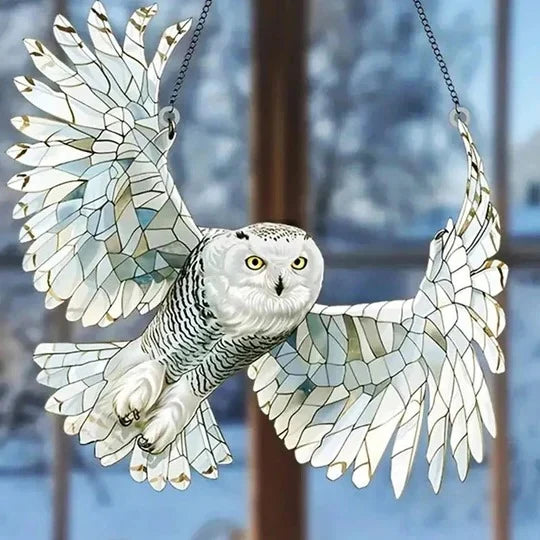 Bird Suncatcher Multicolor Reflective Design With Hanging Chain