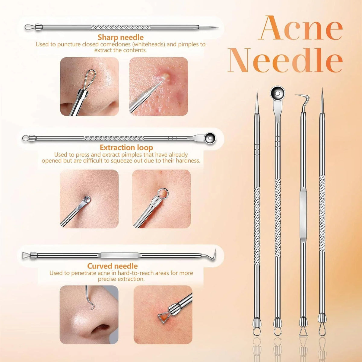 Blackhead Remover Adjustable Suction LCD Display 5 Interchangeable Heads