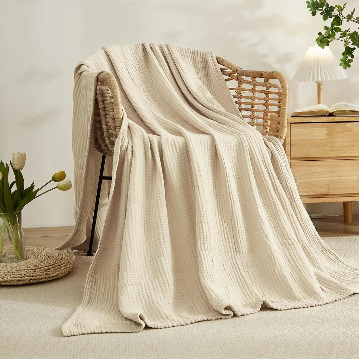 Blanket Six-Layer Cotton Muslin Breathable Moisture-Wicking