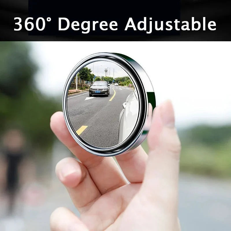Blind Spot Mirror Convex 360-Degree Adjustable Vacuum Suction Mount