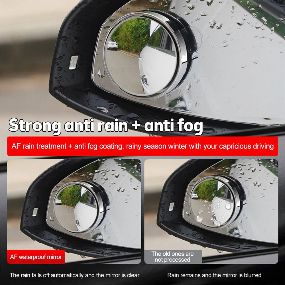 Blind Spot Mirror Convex 360-Degree Adjustable Vacuum Suction Mount