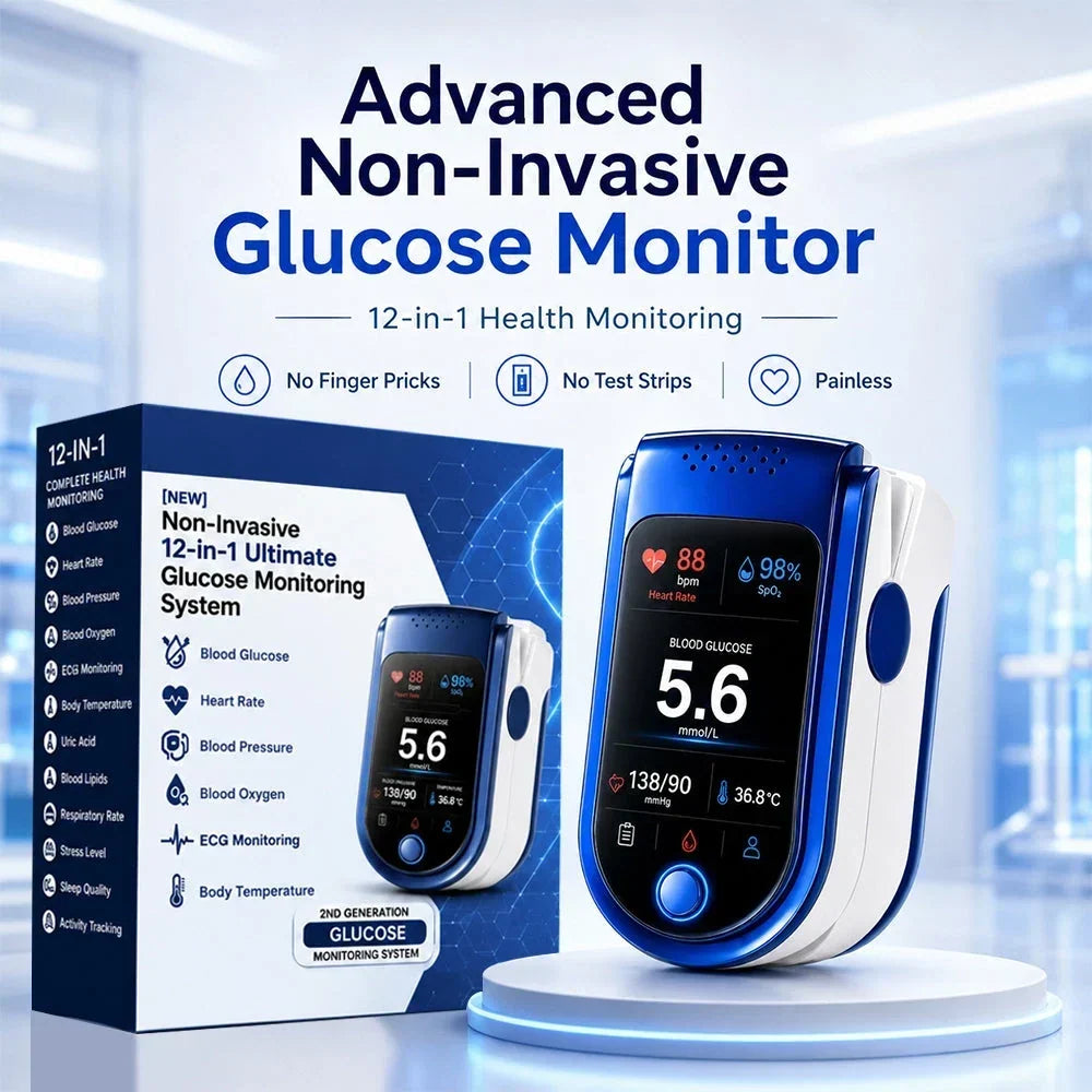 Blood Glucose Monitor Non-Invasive Needle-Free