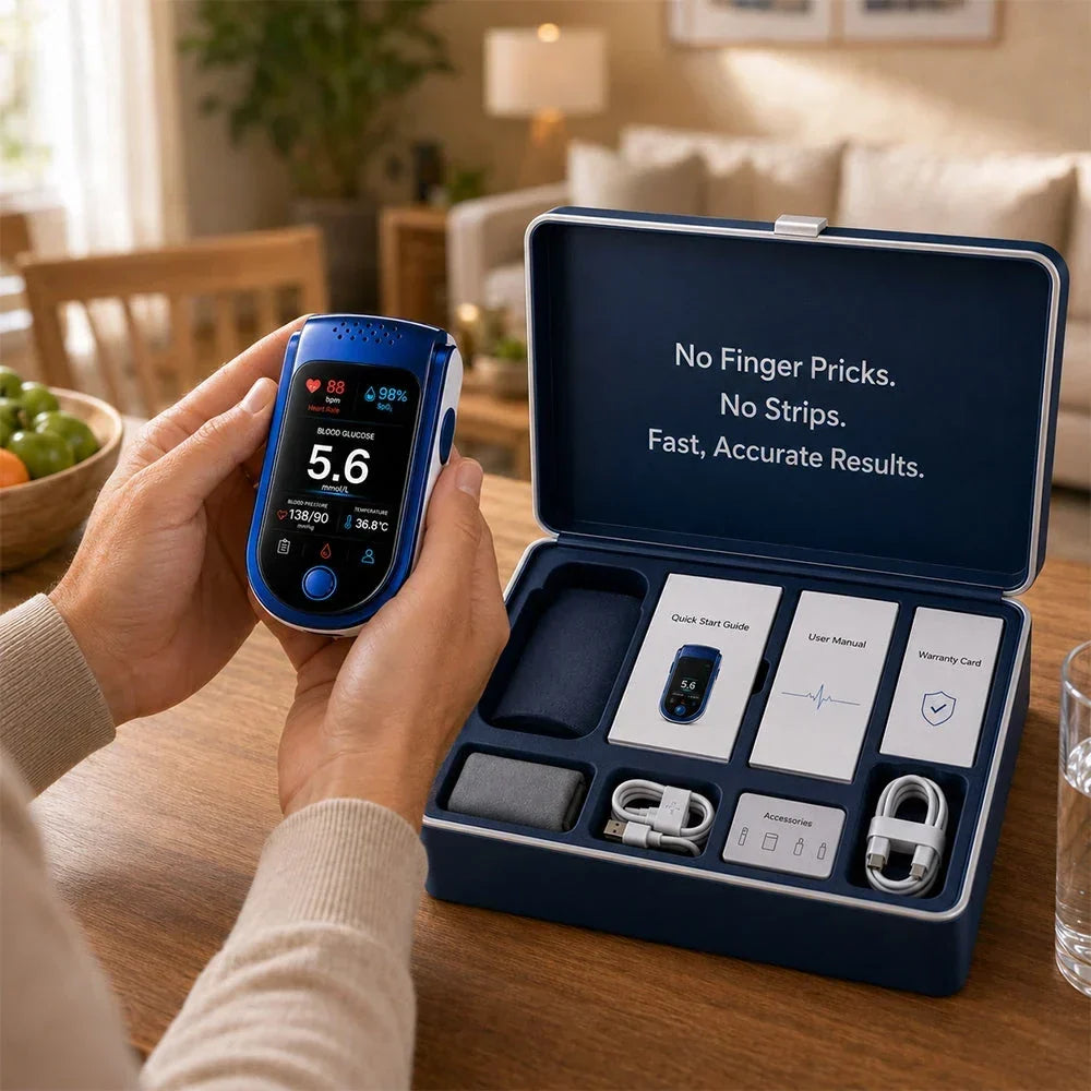 Blood Glucose Monitor Non-Invasive Needle-Free