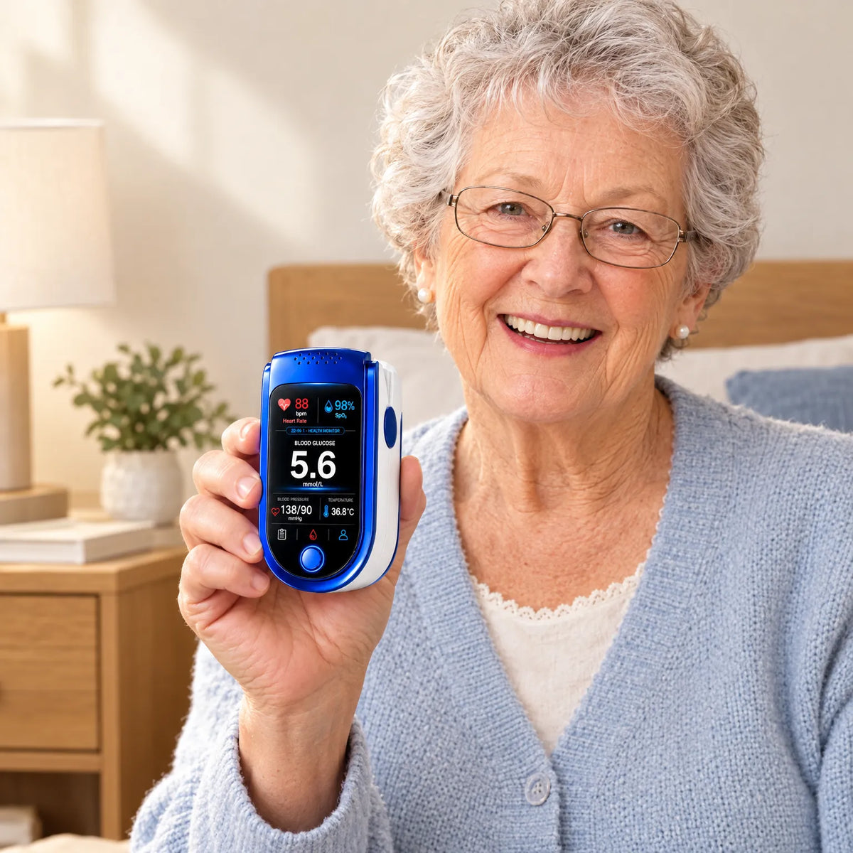 Blood Glucose Monitor Non-Invasive Needle-Free