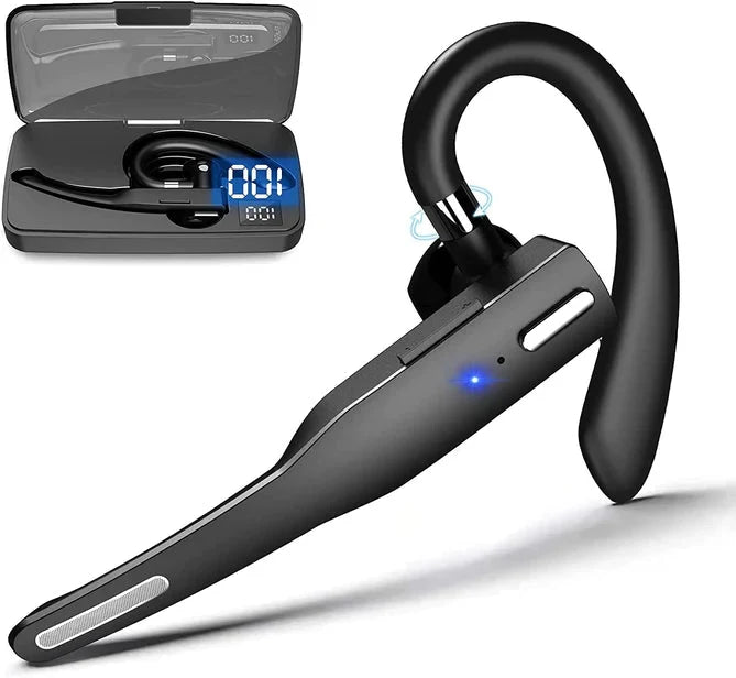 Bluetooth Headset Dual Mic Noise-Cancelling 25-Hour Talk Time