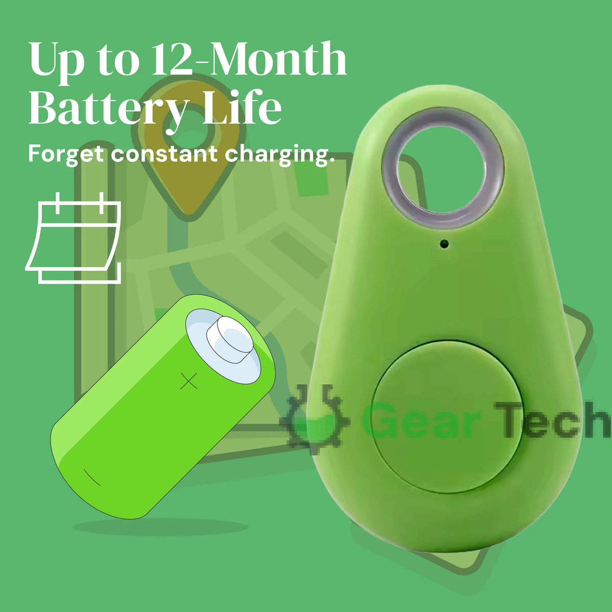 Bluetooth Tracker Two-Way Alerts Water-Resistant