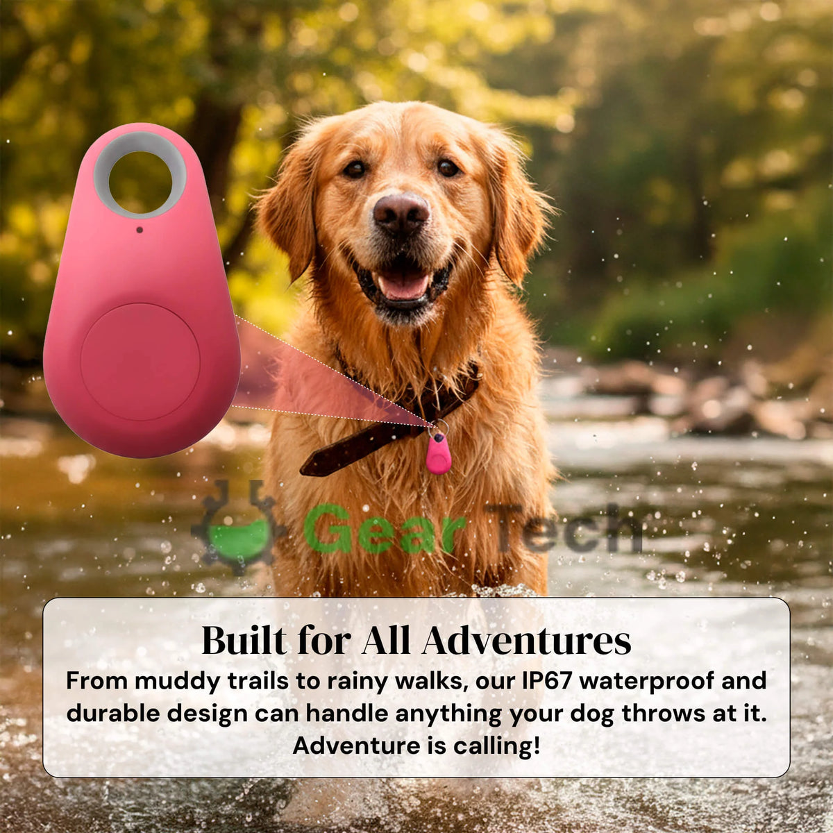 Bluetooth Tracker Two-Way Alerts Water-Resistant