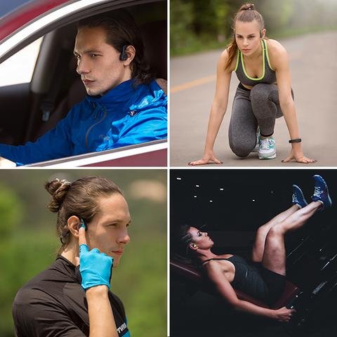 Bone Conduction Headphones Open-Ear Bluetooth Sweatproof