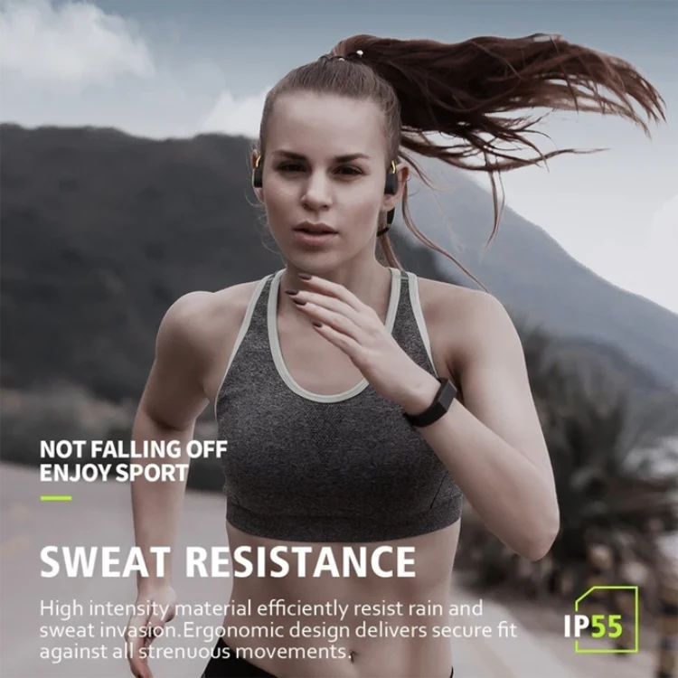 Bone Conduction Headphones Open-Ear Bluetooth Sweatproof