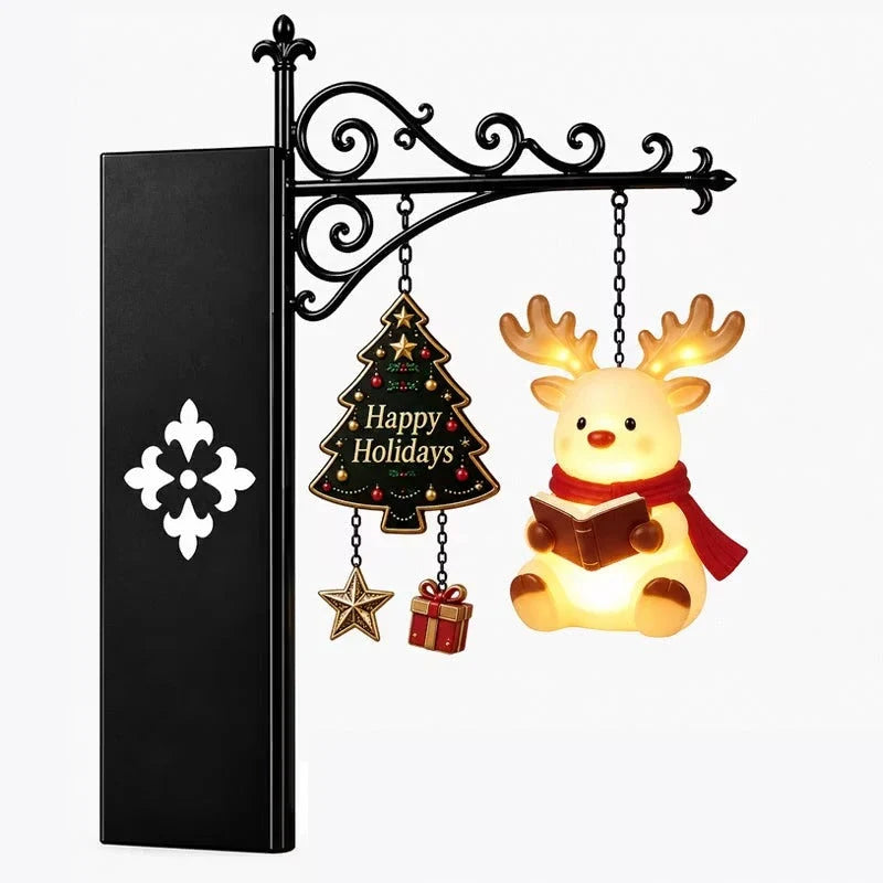 Bookshelf Lamp Hanging Warm LED Christmas Decor