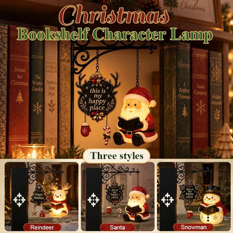 Bookshelf Lamp Hanging Warm LED Christmas Decor