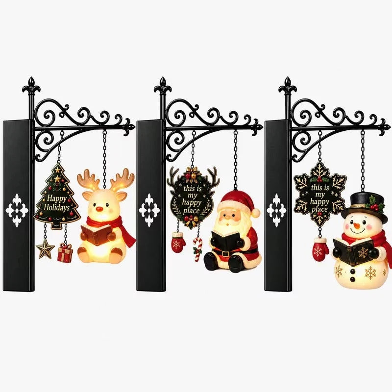 Bookshelf Lamp Hanging Warm LED Christmas Decor