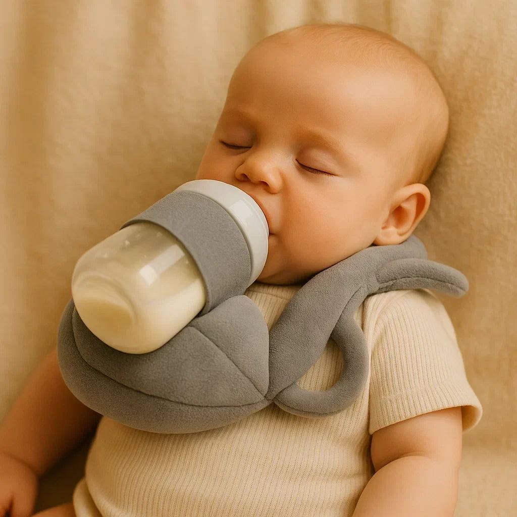 Bottle Feeding Pillow Curved Holder Breathable Mesh Fold-Flat