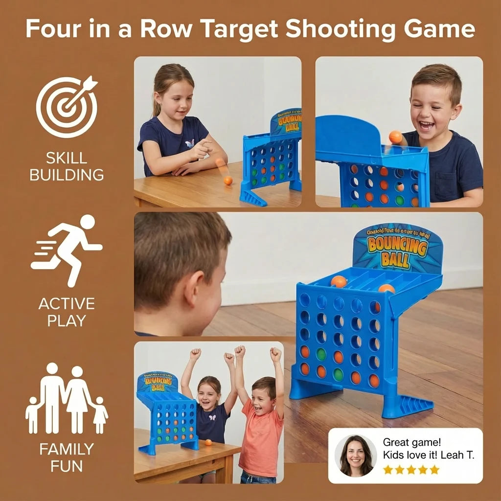 Bouncing Ball Grid Game Two-Player Foldable Carrying Case