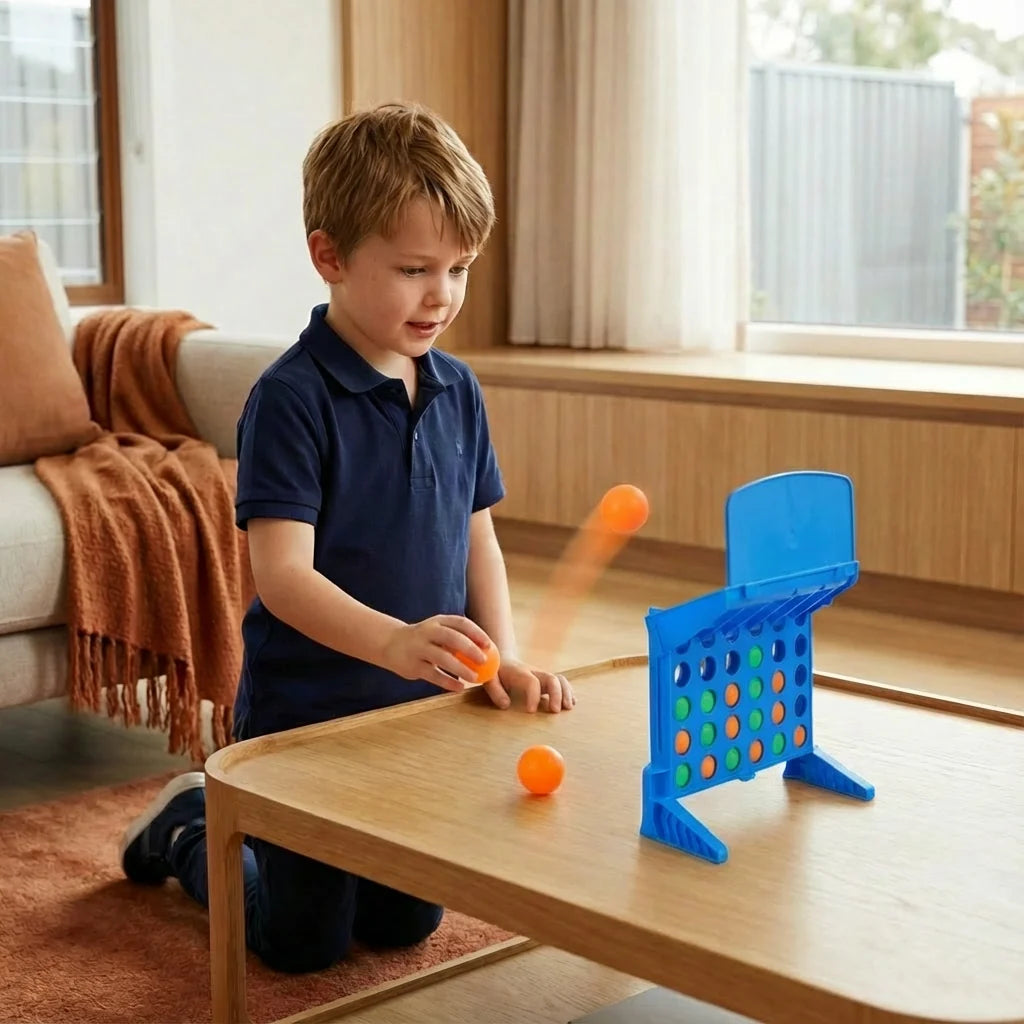 Bouncing Ball Grid Game Two-Player Foldable Carrying Case