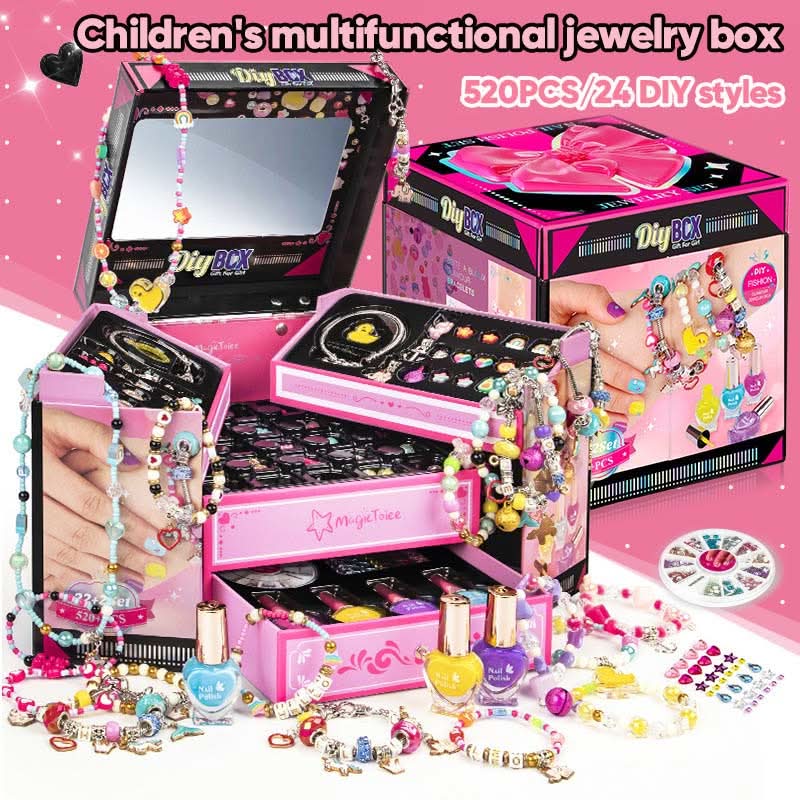 Bracelet Making Kit Glass Beads & Charms Adjustable