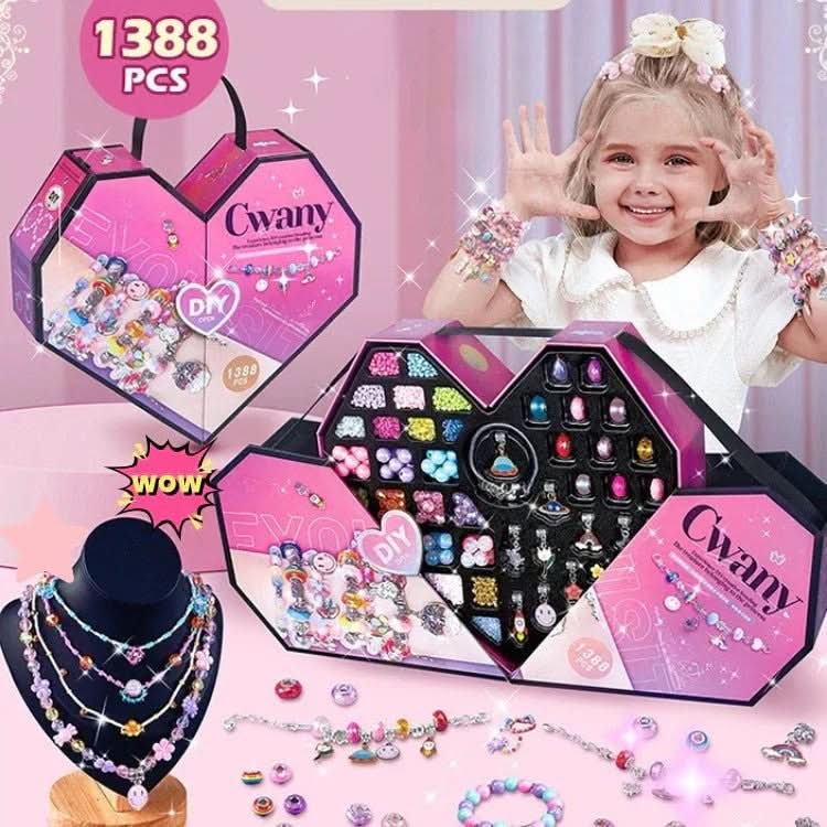 Bracelet Making Kit Glass Beads & Charms Adjustable