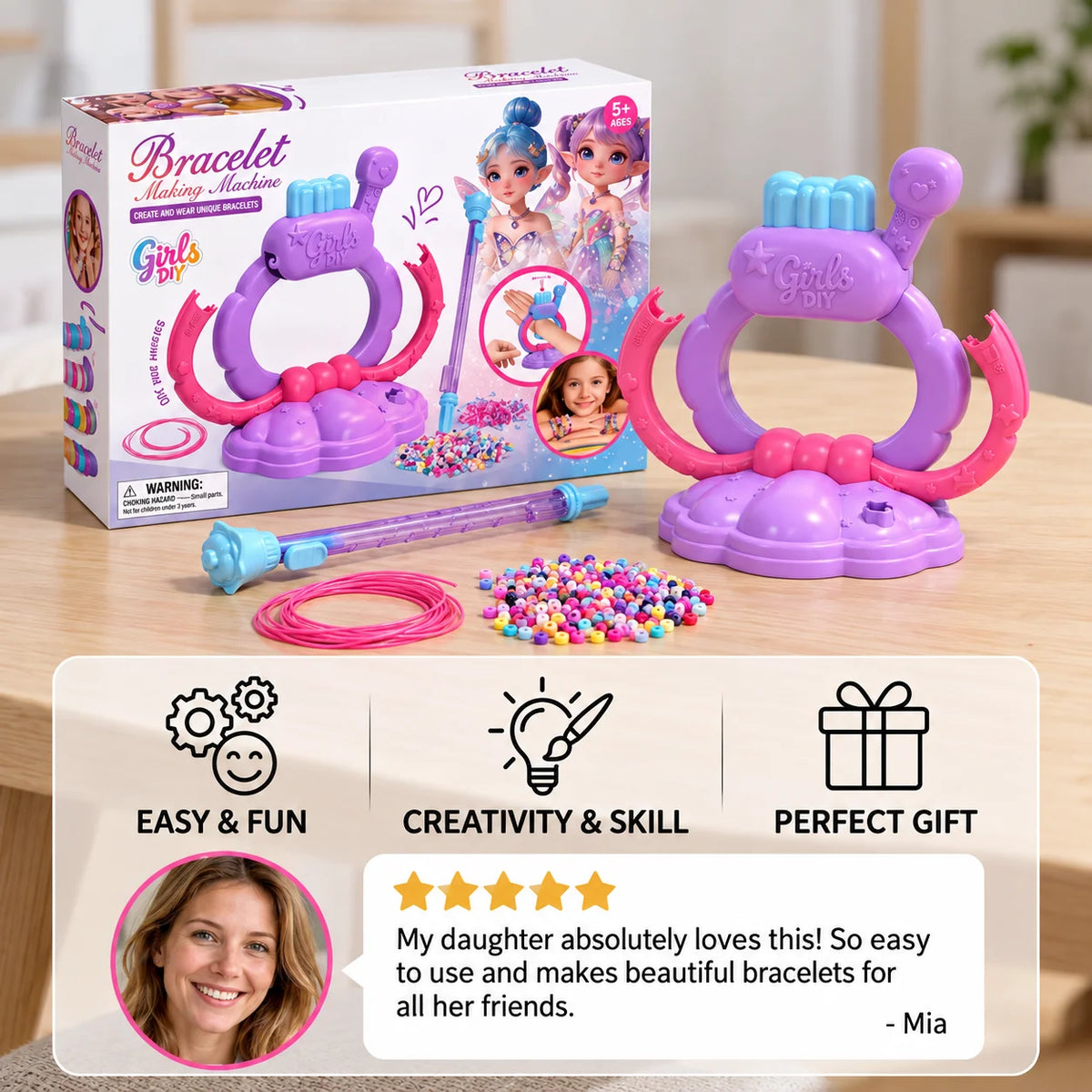 Bracelet Making Kit Machine-Assisted Crafting for Kids