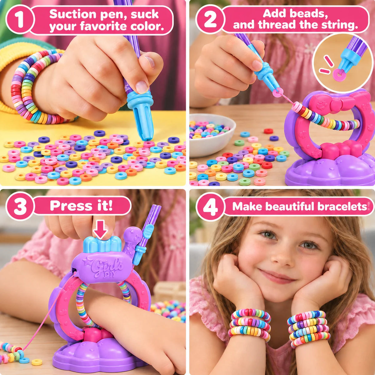 Bracelet Making Kit Machine-Assisted Crafting for Kids