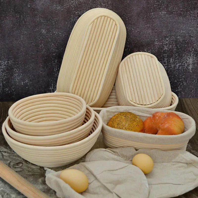 Bread Proofing Basket Natural Rattan Cotton Liner Included