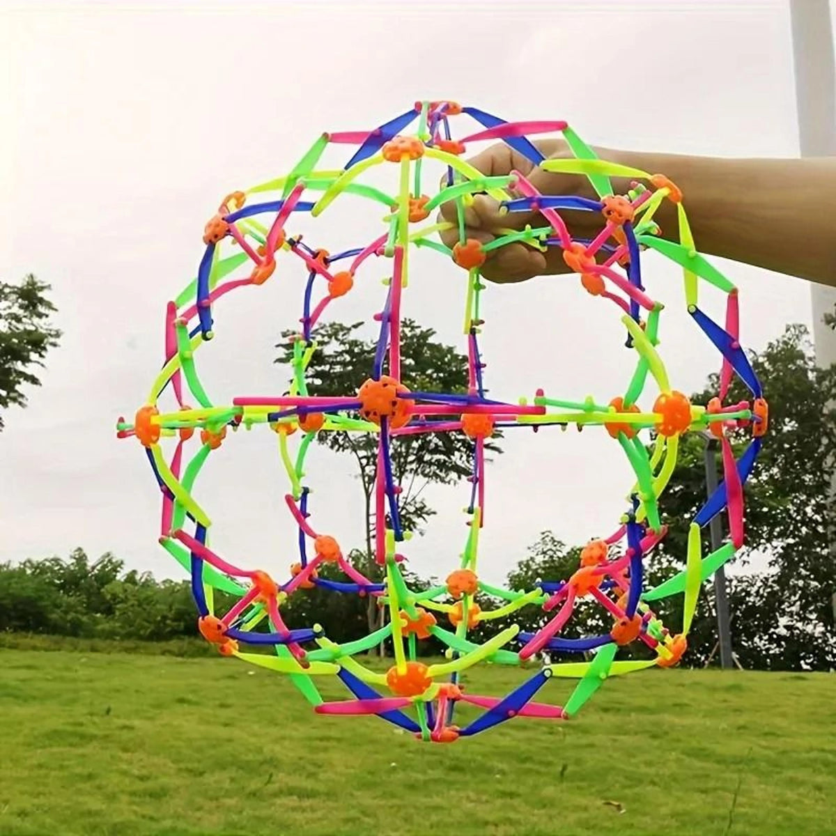 Breathing Exercise Ball Expandable Geometric Lattice