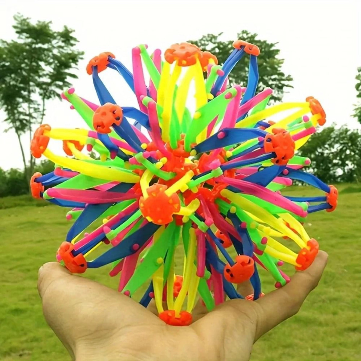 Breathing Exercise Ball Expandable Geometric Lattice
