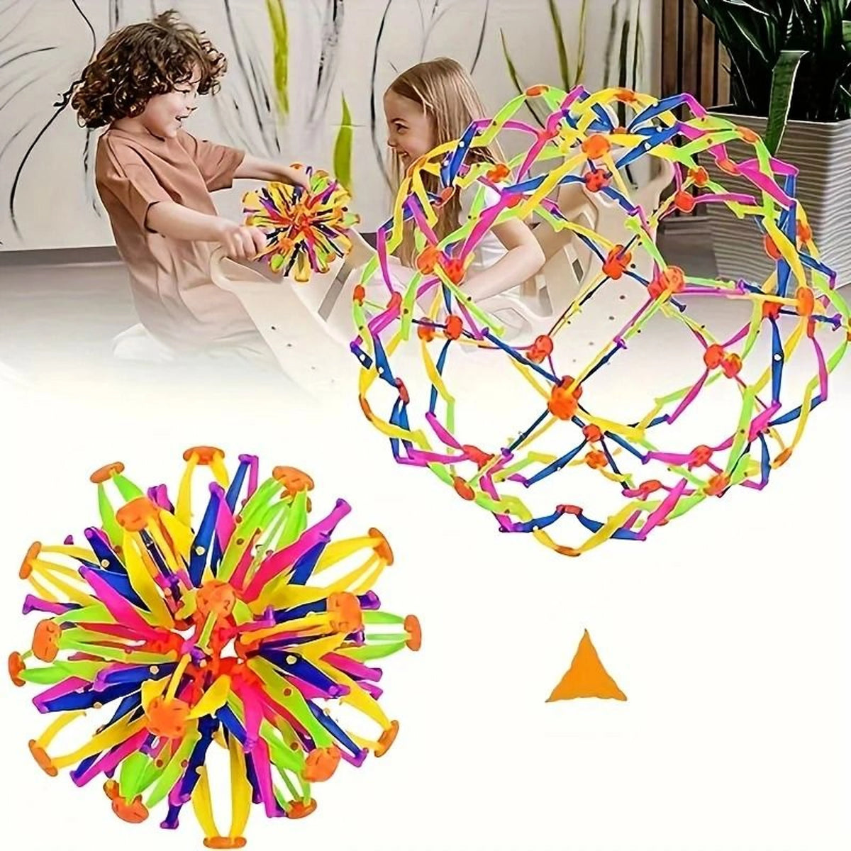 Breathing Exercise Ball Expandable Geometric Lattice