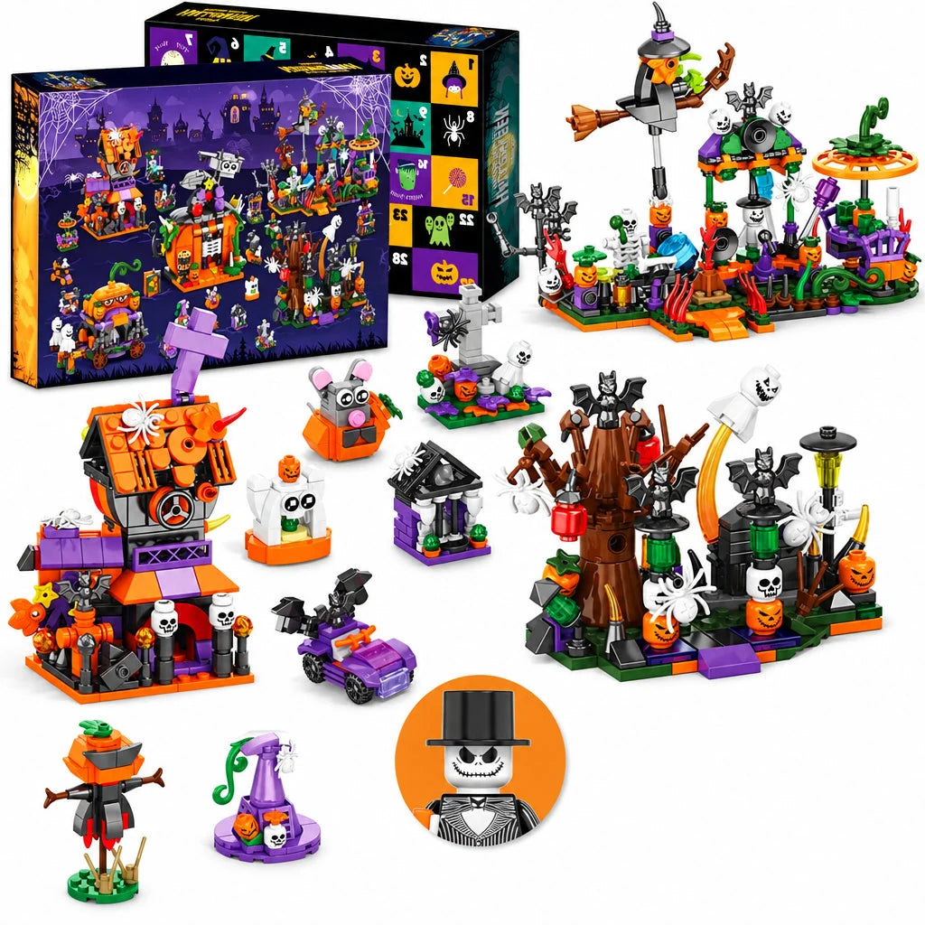 Brick Building Advent Calendar Halloween 24 Daily Sets