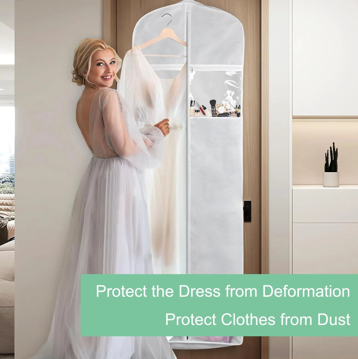 Bridal Garment Bag 70-Inch Water & Tear-Resistant