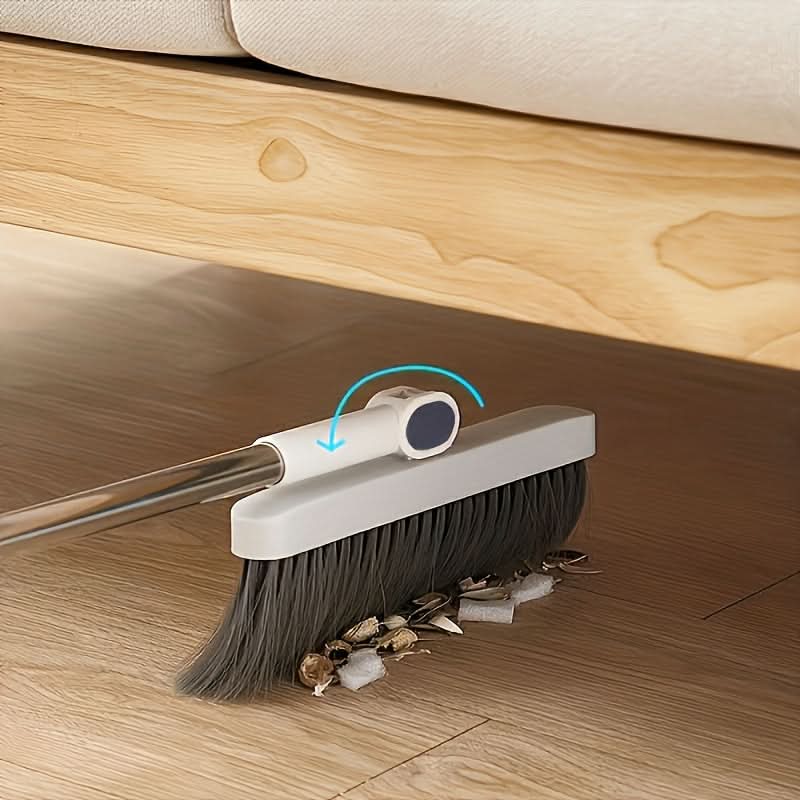Broom and Dustpan Set 48.8-Inch Long Handle Upright Storage