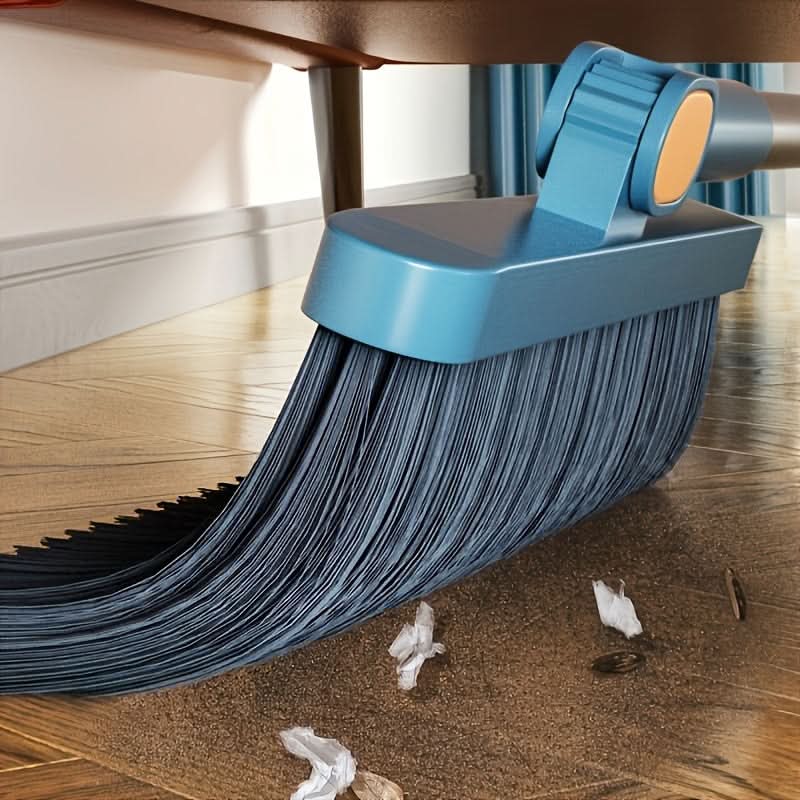 Broom and Dustpan Set 48.8-Inch Long Handle Upright Storage