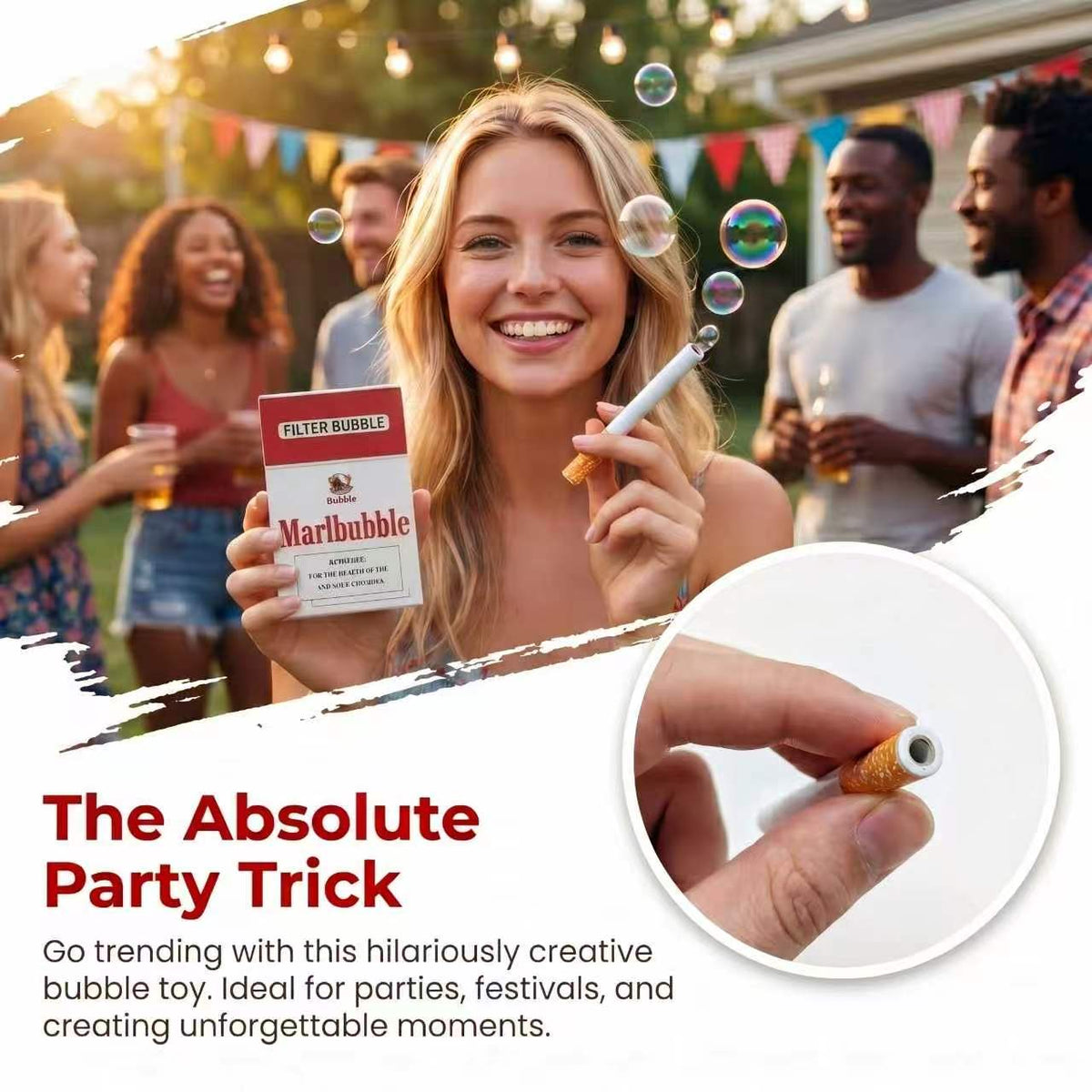 Bubble Blower Toy Pocket-Sized With Two Refills