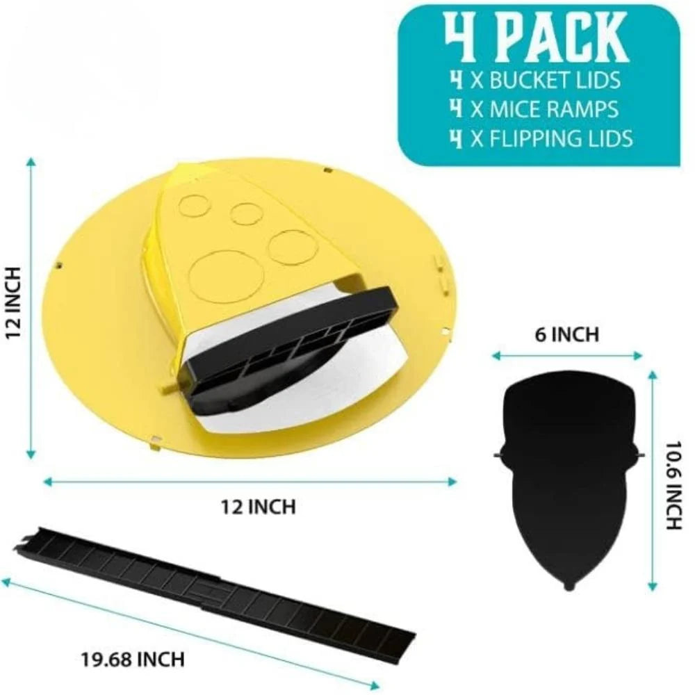 Bucket Lid Rodent Trap Auto-Reset Hands-Free