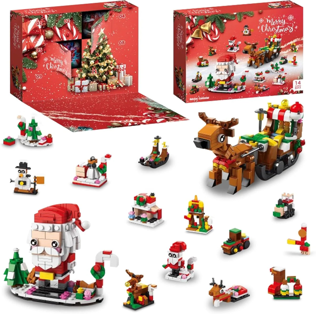 Building Block Advent Calendar 24-Day Winter Village Set