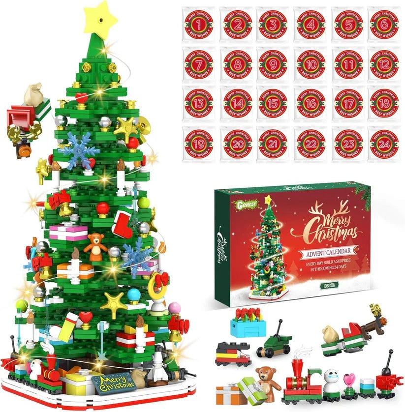 Building Block Advent Calendar 24-Day Winter Village Set