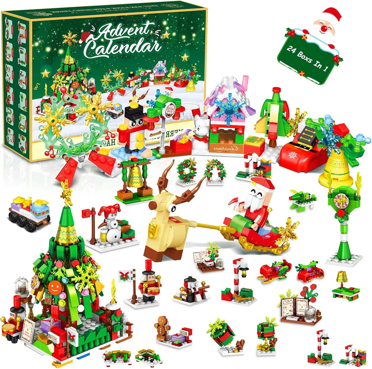 Building Block Advent Calendar 24-Day Winter Village Set
