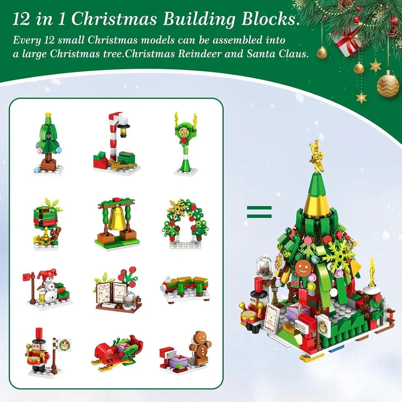 Building Block Advent Calendar 24-Day Winter Village Set