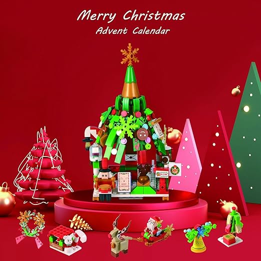 Building Block Advent Calendar 24-Day Winter Village Set