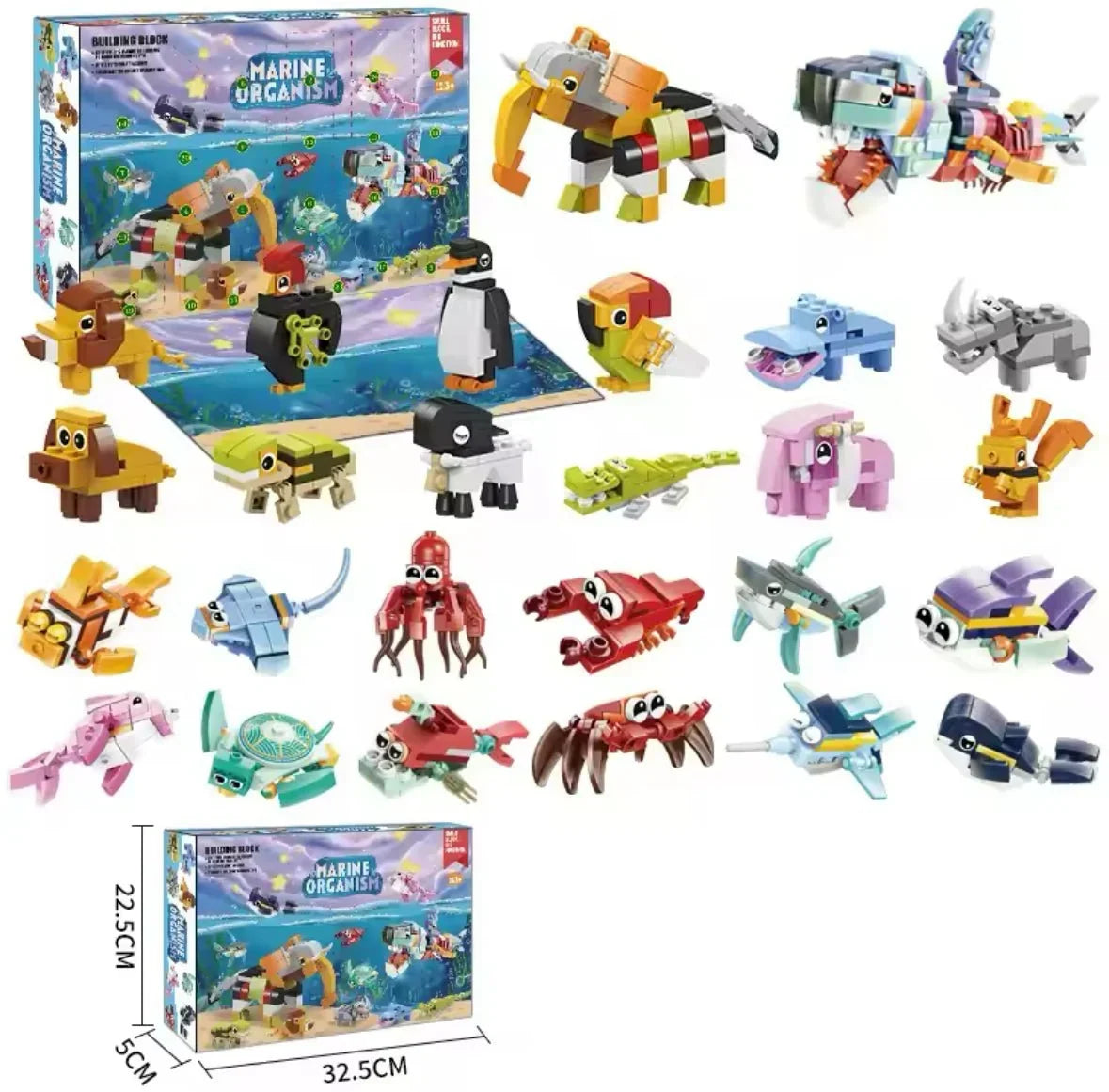 Building Block Advent Calendar 24 Mini Builds Compatible Brick Systems