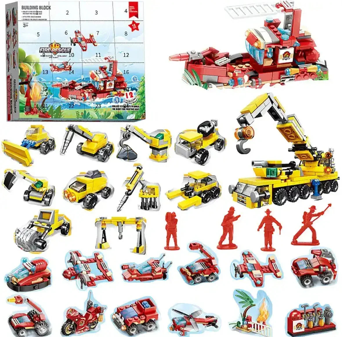Building Block Advent Calendar 24 Mini Builds Compatible Brick Systems