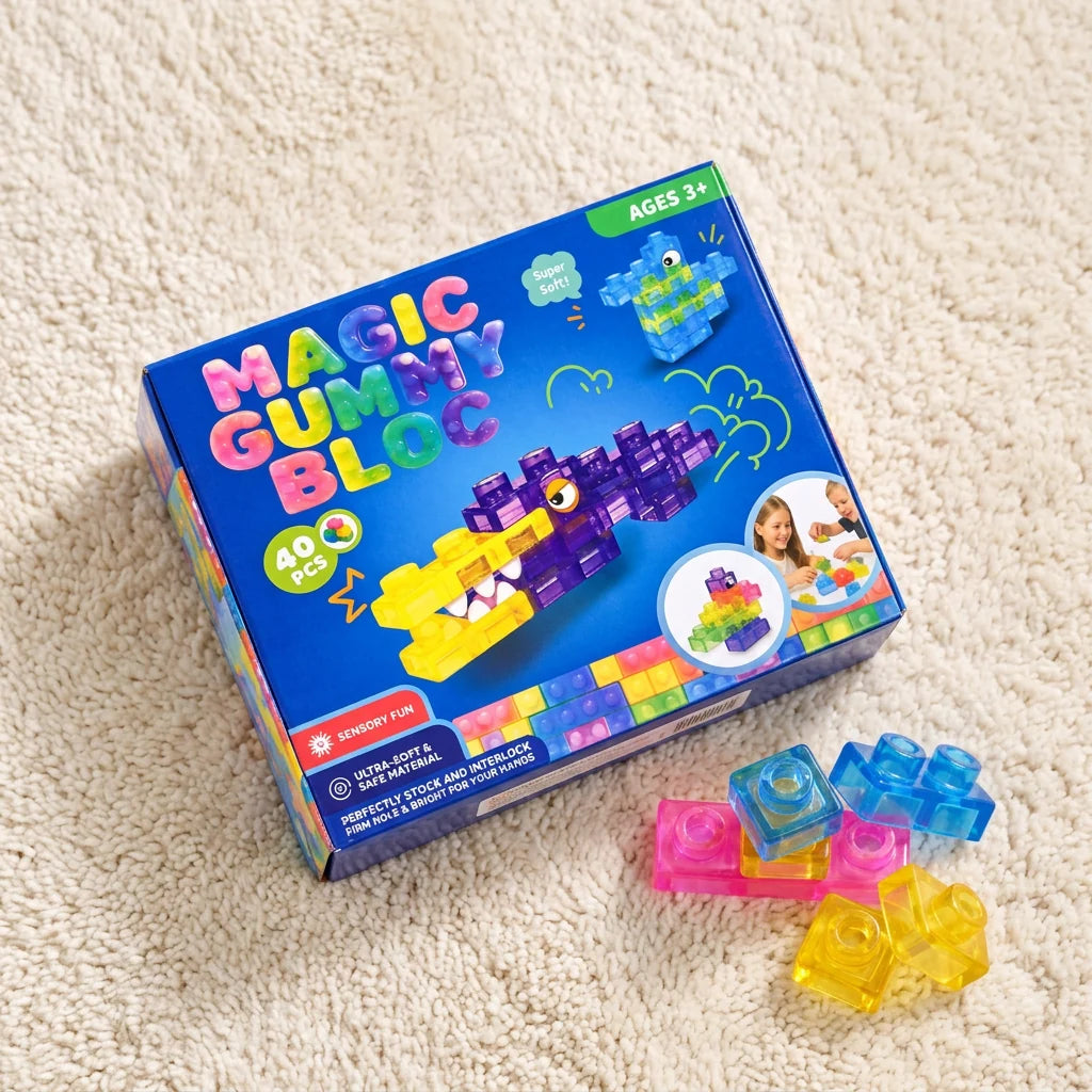 Building Blocks Soft Squishy Colorful Sensory Play