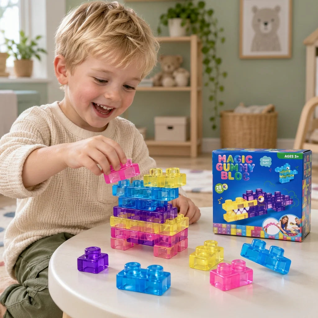 Building Blocks Soft Squishy Colorful Sensory Play