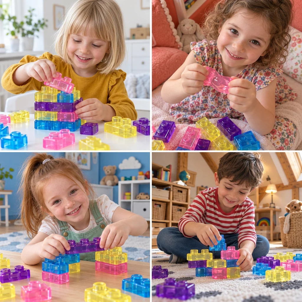 Building Blocks Soft Squishy Colorful Sensory Play
