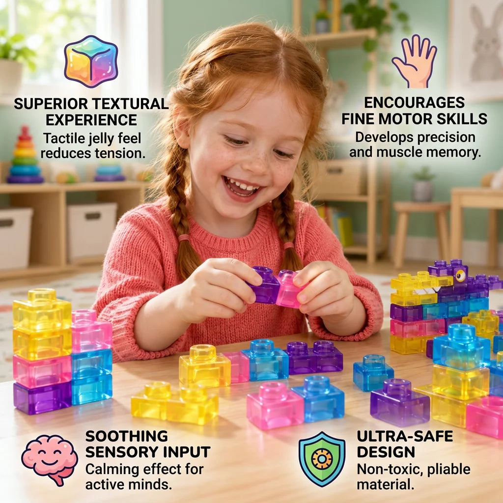 Building Blocks Soft Squishy Colorful Sensory Play