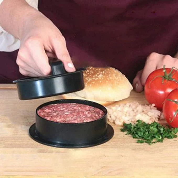 Burger Patty Press Adjustable Thickness Removable Mold