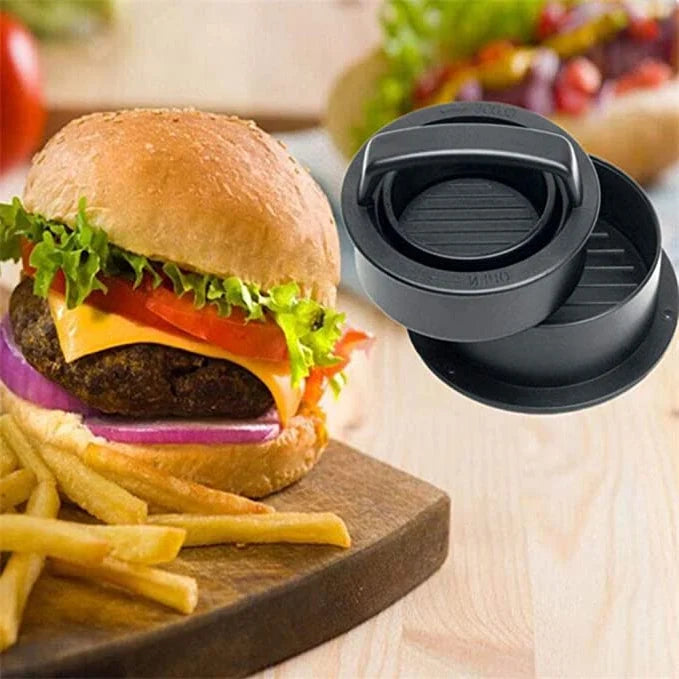 Burger Patty Press Adjustable Thickness Removable Mold