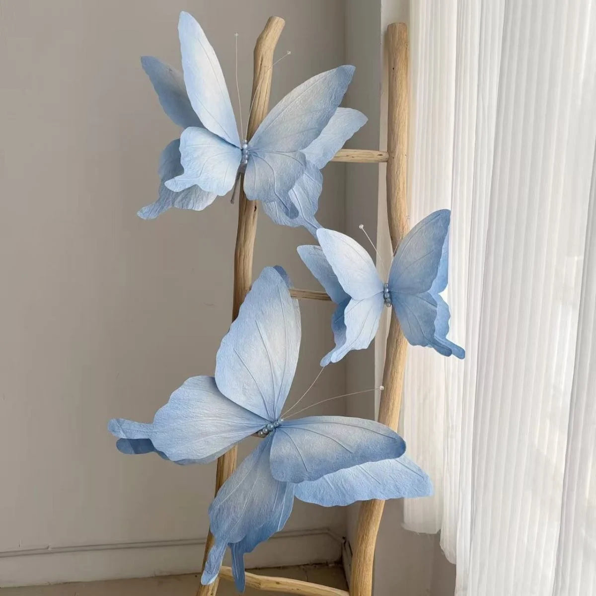 Butterfly Wall Decor Layered Paper & Wire Easy Hanging