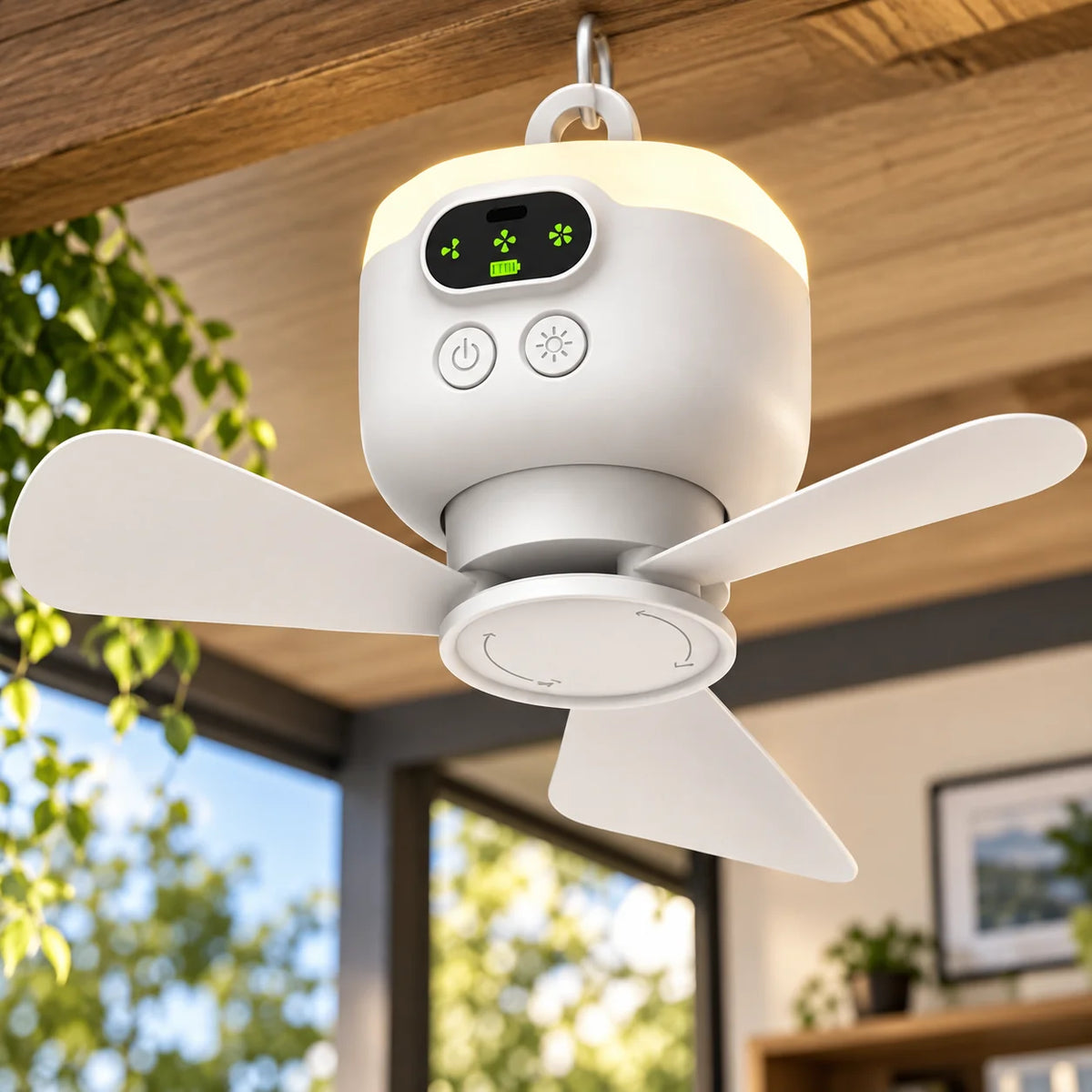Camping Fan Hanging LED Light Remote 8000 mAh